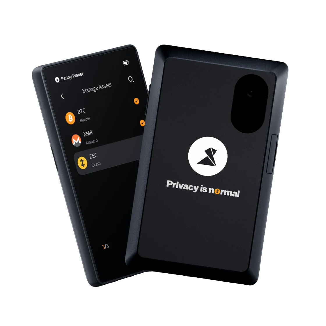 Keystone 3 Pro Zcash 联名款正反面展示
